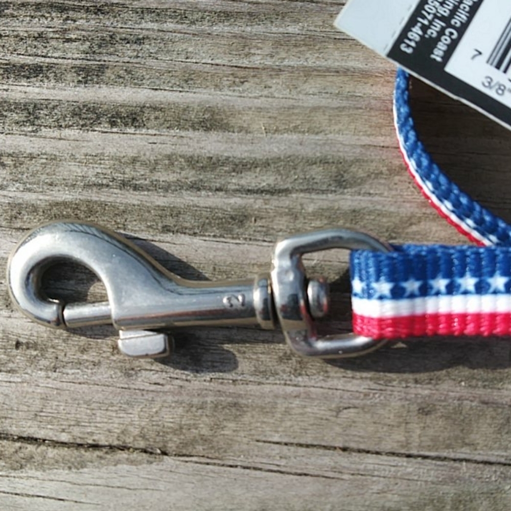 Dog Leash Americana 6 Foot Red White Blue